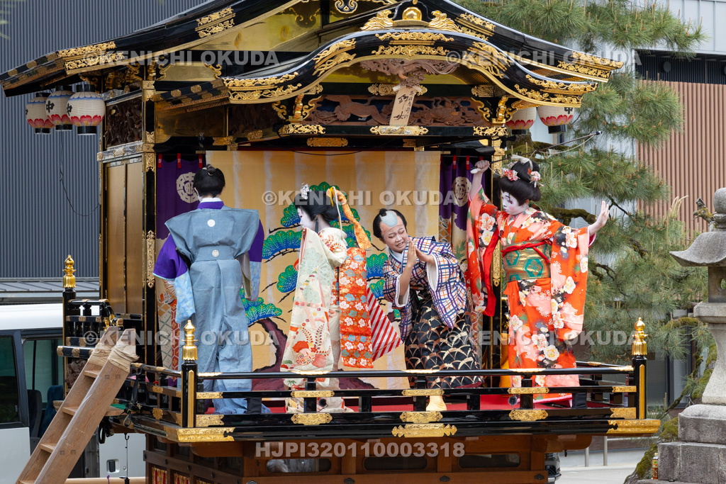 富山県 出町子供歌舞伎曳山祭 出町神明宮 戎詣恋釣針「釣女」