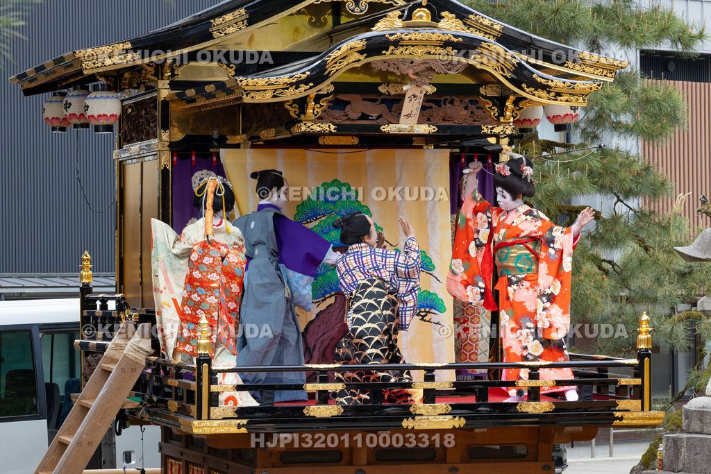 富山県　出町子供歌舞伎曳山祭　出町神明宮　戎詣恋釣針「釣女」