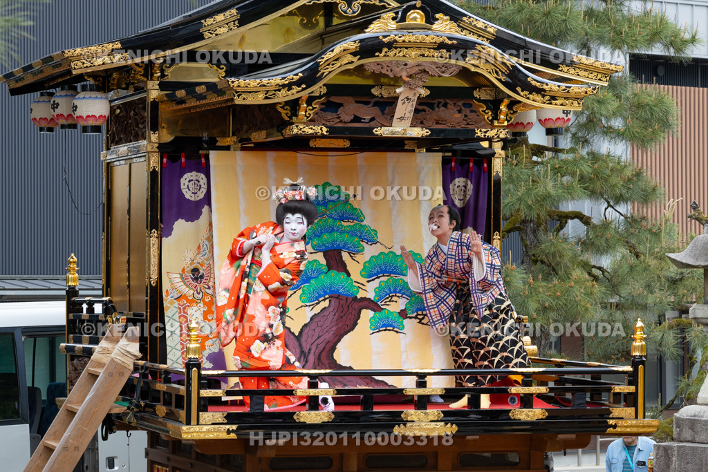 富山県 出町子供歌舞伎曳山祭 出町神明宮 戎詣恋釣針「釣女」