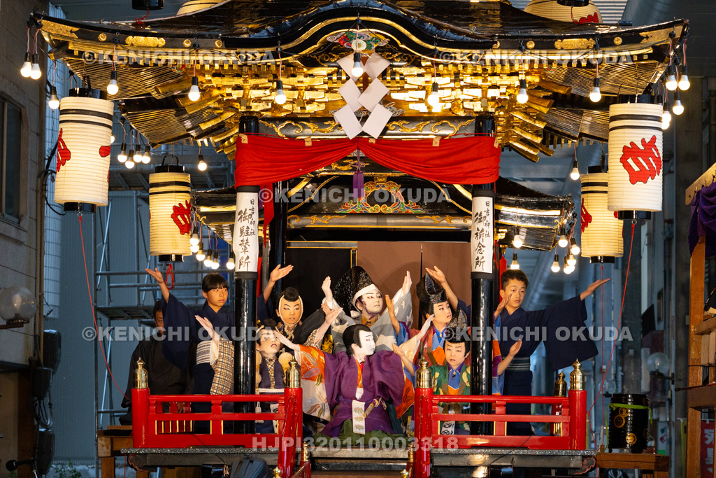 石川県　お旅まつり　曳山子供歌舞伎（八日市町）　「旅衣小松緑弥栄　義太夫　勧進帳」