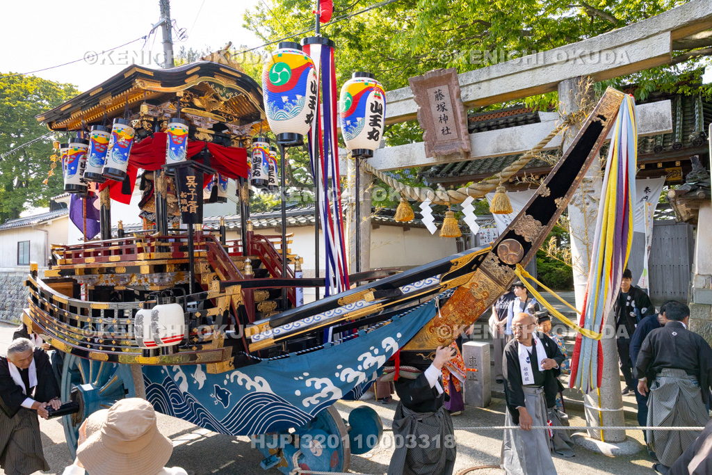 石川県 美川おかえり祭り 神幸祭 台車巡行(船職組)