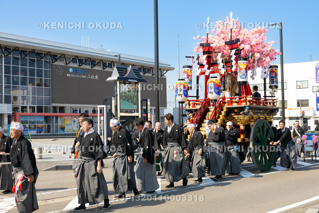 石川県 美川おかえり祭り 神幸祭 台車巡行(今町)