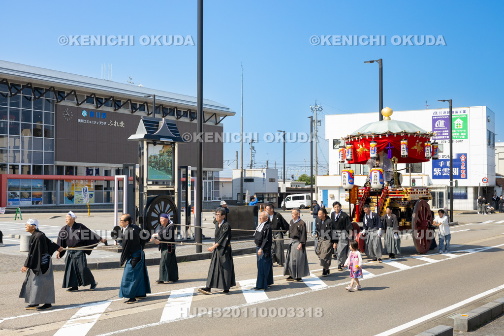 石川県 美川おかえり祭り 神幸祭 台車巡行(西新町)