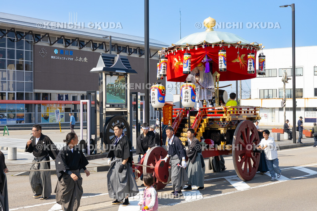 石川県 美川おかえり祭り 神幸祭 台車巡行(西新町)