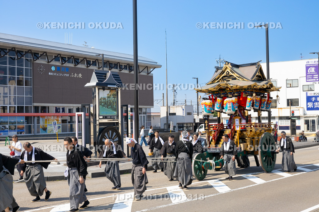 石川県 美川おかえり祭り 神幸祭 台車巡行(浜町)