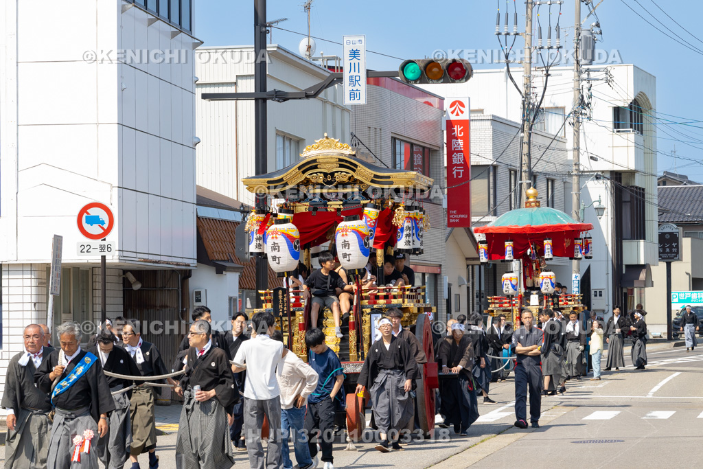 石川県 美川おかえり祭り 神幸祭 台車巡行(南町・和波町)