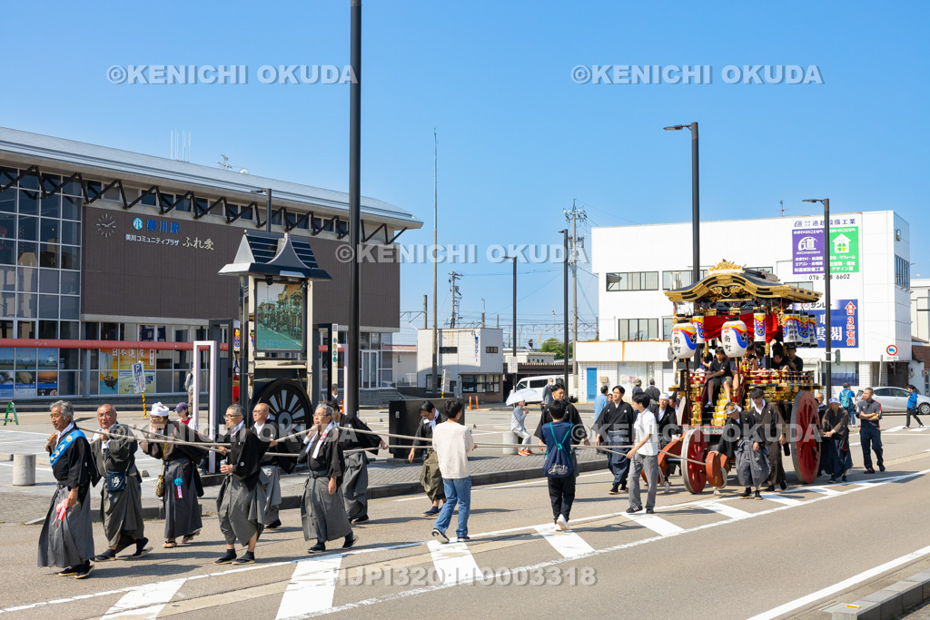 石川県 美川おかえり祭り 神幸祭 台車巡行(南町)