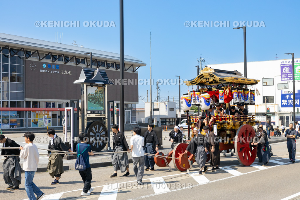 石川県 美川おかえり祭り 神幸祭 台車巡行(南町)
