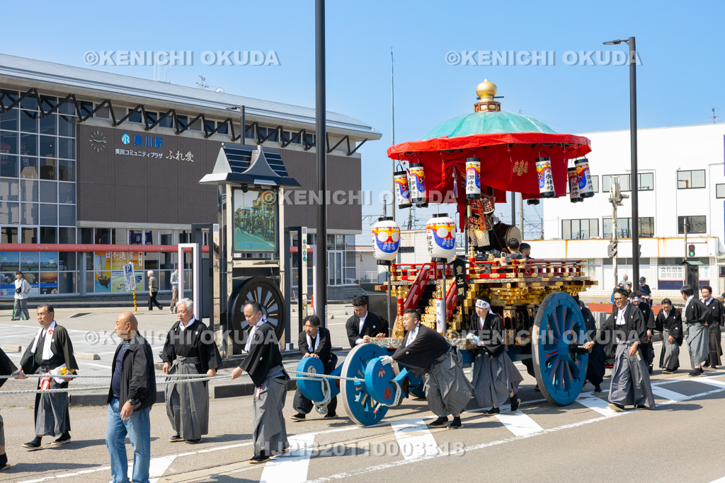 石川県 美川おかえり祭り 神幸祭 台車巡行(和波町)