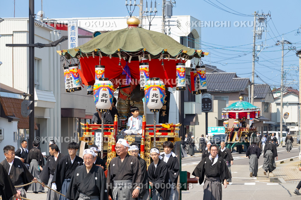 石川県　美川おかえり祭り　神幸祭　台車巡行（北町）