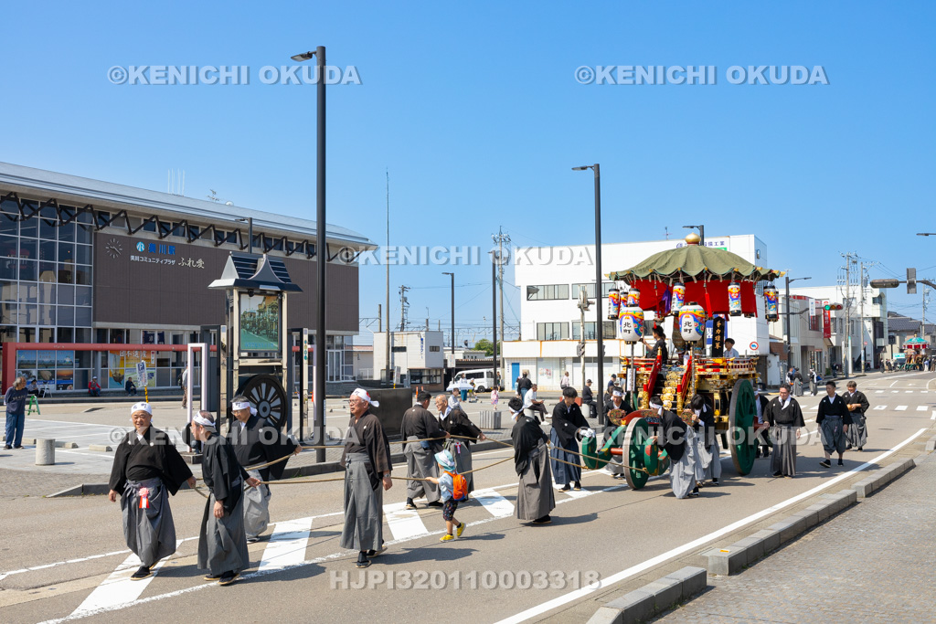 石川県　美川おかえり祭り　神幸祭　台車巡行（北町）