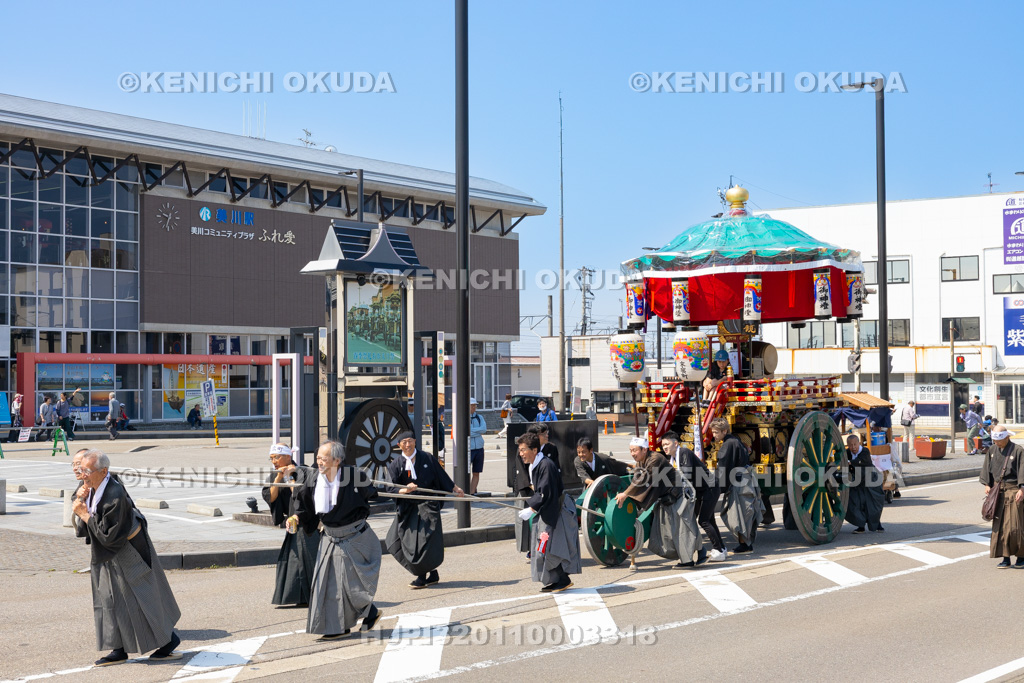 石川県 美川おかえり祭り 神幸祭 台車巡行(末広町)