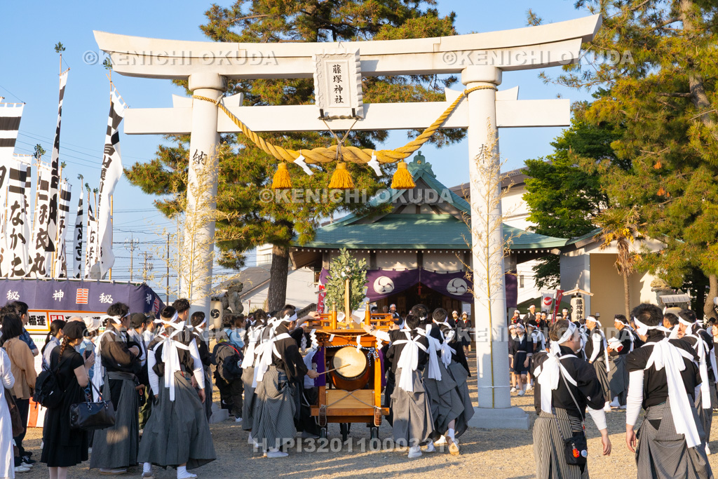 石川県 美川おかえり祭り 神幸祭 高浜御旅所(高浜宮殿) 神籬