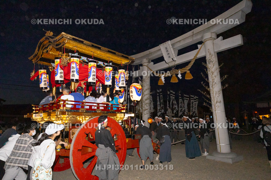 石川県 美川おかえり祭り 神幸祭 高浜御旅所(高浜宮殿) 台車(南町)