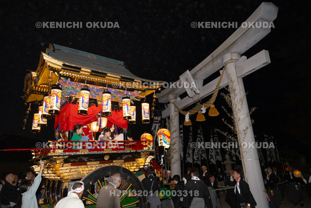 石川県 美川おかえり祭り 神幸祭 高浜御旅所(高浜宮殿) 台車(中町)