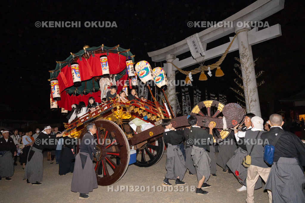 石川県 美川おかえり祭り 神幸祭 高浜御旅所(高浜宮殿) 台車(東新町)