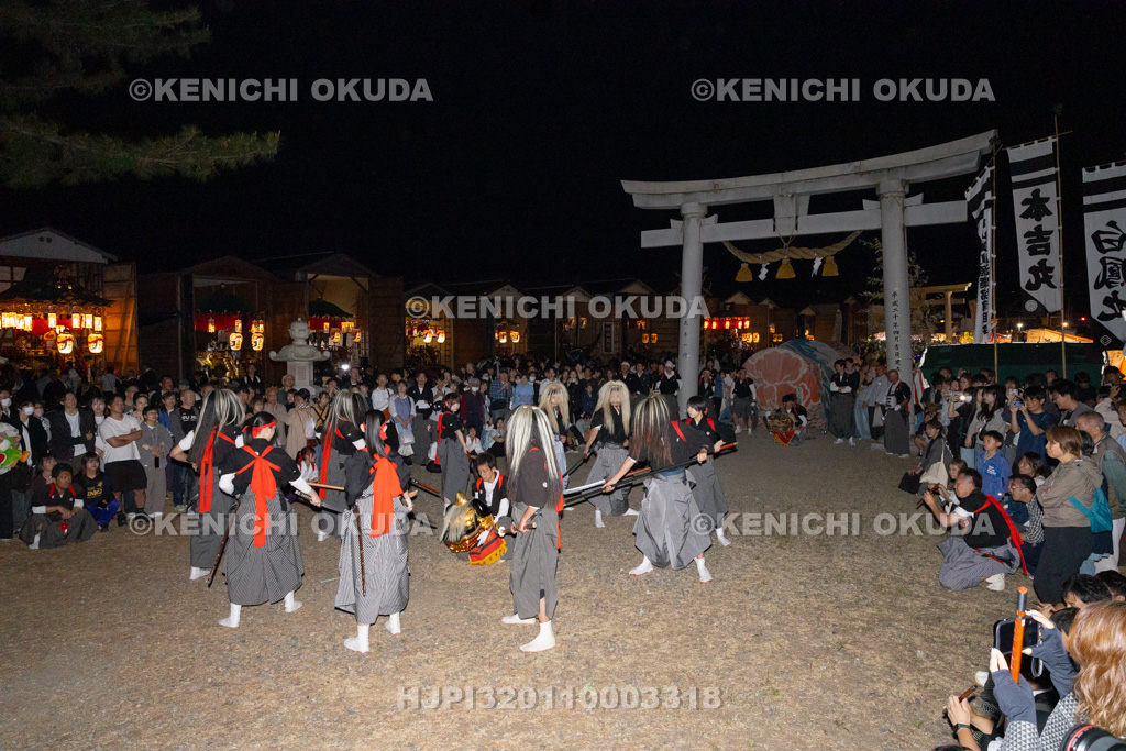 石川県 美川おかえり祭り 神幸祭 高浜御旅所(高浜宮殿) おかえり獅子