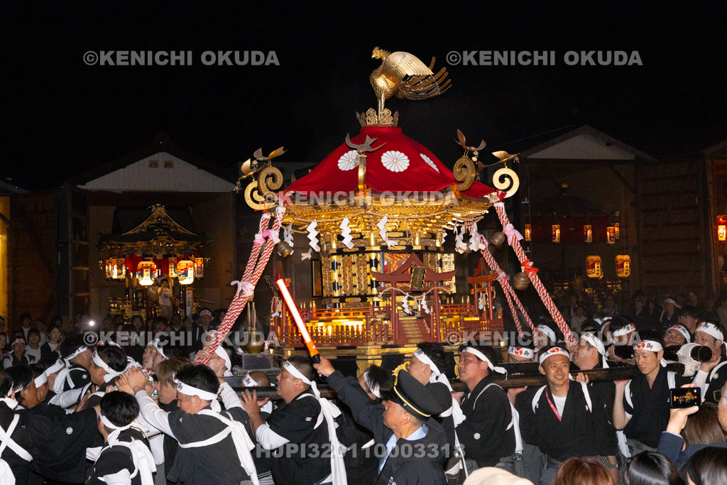 石川県　美川おかえり祭り　神幸祭　高浜御旅所（高浜宮殿）　神輿渡御