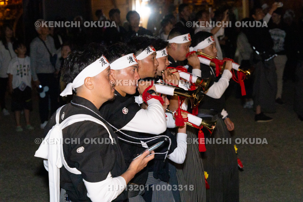 石川県　美川おかえり祭り　神幸祭　高浜御旅所（高浜宮殿）　ラッパ手