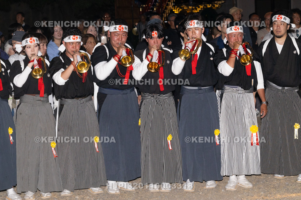 石川県　美川おかえり祭り　神幸祭　高浜御旅所（高浜宮殿）　ラッパ手