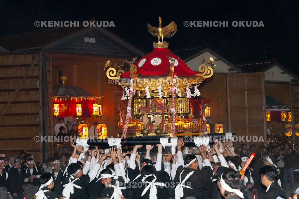 石川県　美川おかえり祭り　神幸祭　高浜御旅所（高浜宮殿）　神輿渡御
