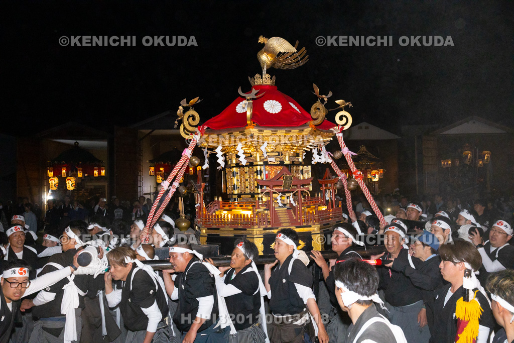 石川県　美川おかえり祭り　神幸祭　高浜御旅所（高浜宮殿）　神輿渡御