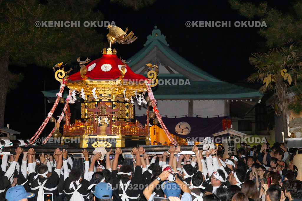 石川県 美川おかえり祭り 神幸祭 高浜御旅所(高浜宮殿) 着輿