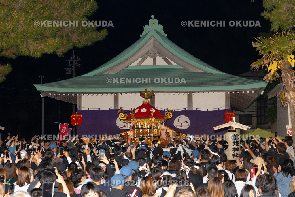 石川県 美川おかえり祭り 神幸祭 高浜御旅所(高浜宮殿) 着輿
