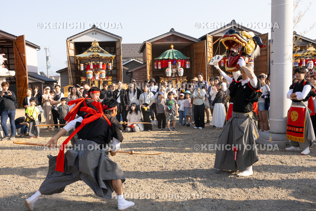 石川県 美川おかえり祭り 還幸祭 高浜御旅所(高浜宮殿) おかえり獅子