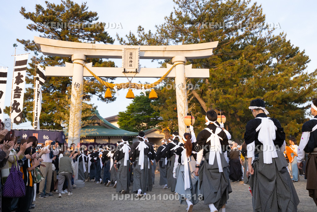 石川県 美川おかえり祭り 還幸祭 高浜御旅所(高浜宮殿) ラッパ手