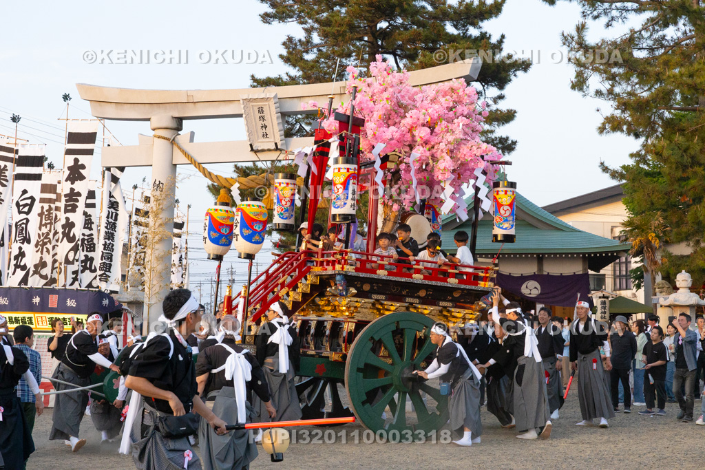 石川県　美川おかえり祭り　還幸祭　高浜御旅所（高浜宮殿）　台車（今町）
