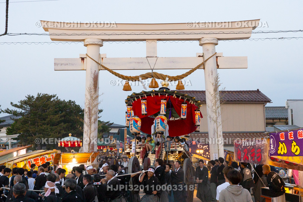 石川県 美川おかえり祭り 還幸祭 高浜御旅所(高浜宮殿) 台車巡行(神幸町)
