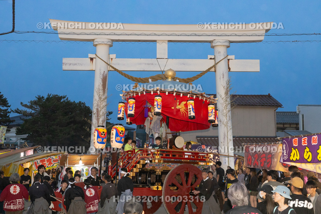 石川県 美川おかえり祭り 還幸祭 高浜御旅所(高浜宮殿) 台車巡行(西新町)