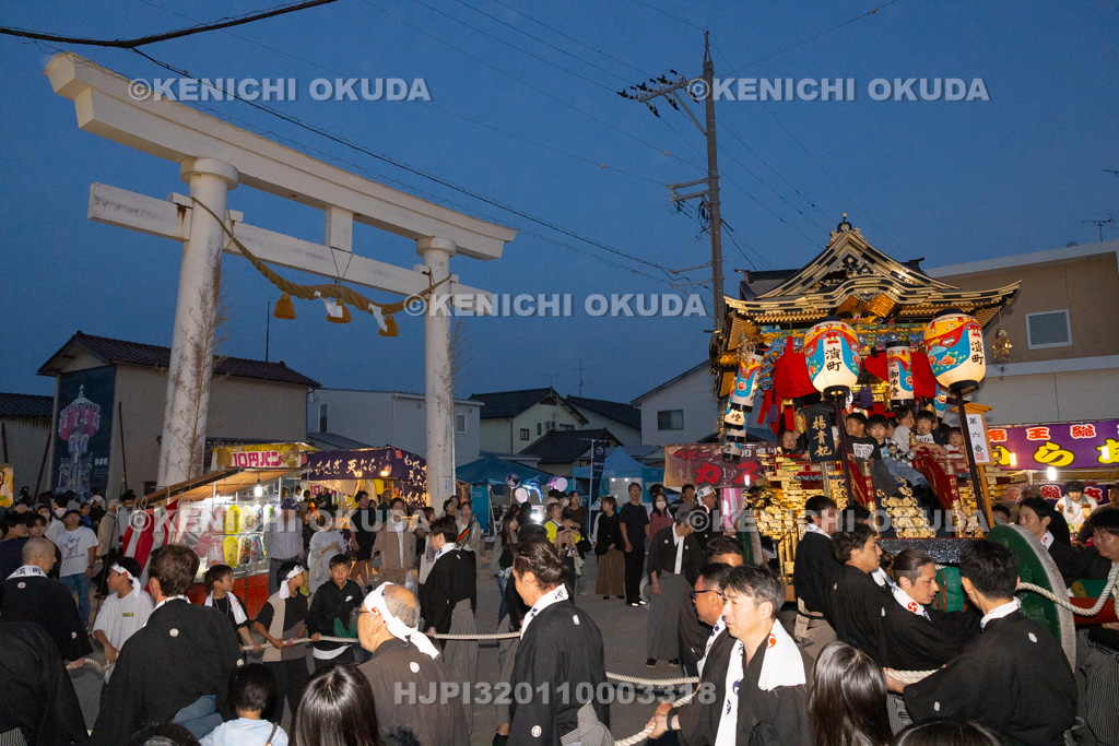 石川県 美川おかえり祭り 還幸祭 高浜御旅所(高浜宮殿) 台車巡行(浜町)