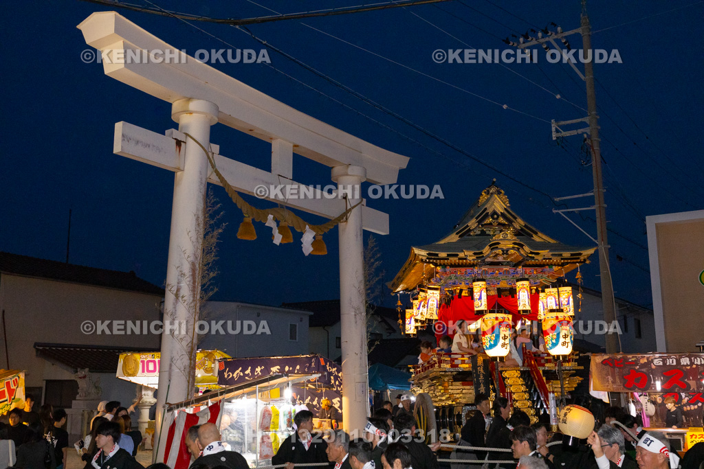 石川県 美川おかえり祭り 還幸祭 高浜御旅所(高浜宮殿) 台車巡行(中町)