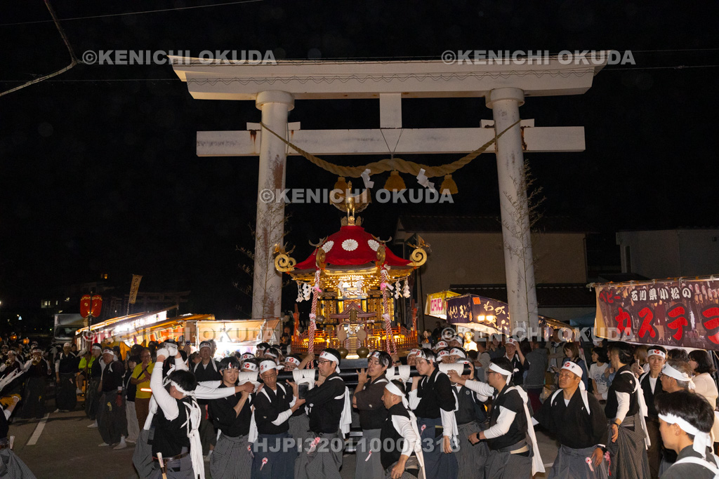 石川県 美川おかえり祭り 還幸祭 高浜御旅所(高浜宮殿) 神輿渡御