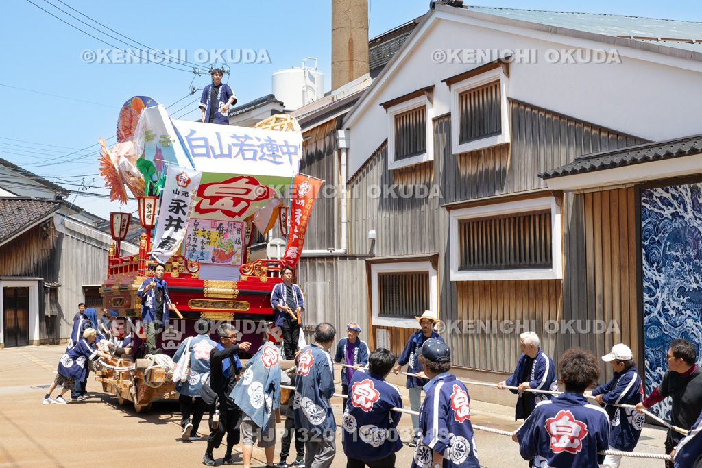 富山県 岩瀬曳山車祭 練り歩き(白山町)