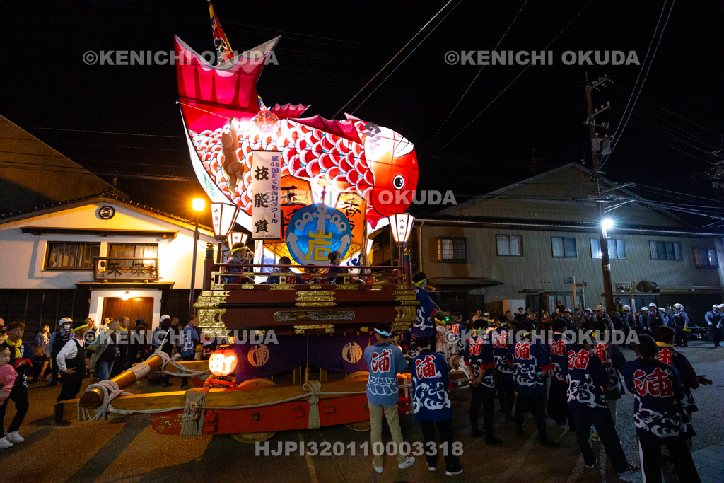 富山県　岩瀬曳山車祭　曳山車（浦町）