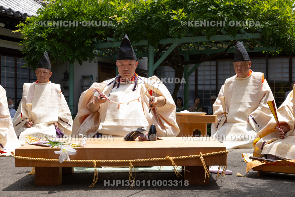 奈良県 漢國神社 鎮華・三枝祭(さいくさのまつり) 式庖丁儀式