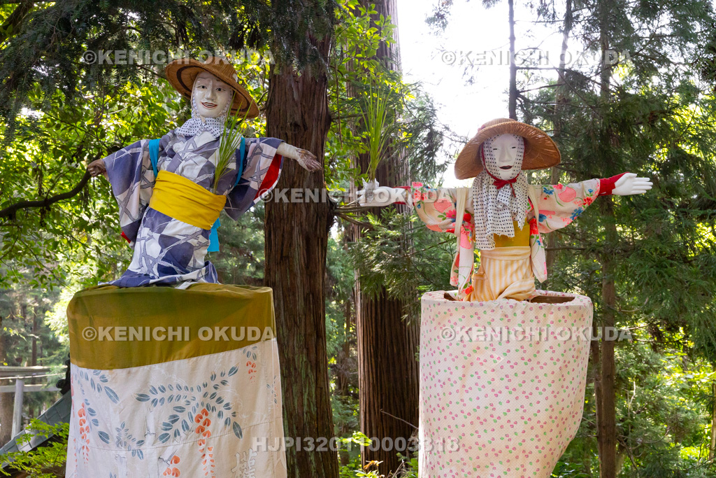 福島県 慶徳稲荷神社 御田植祭 デコ人形(田植人形)