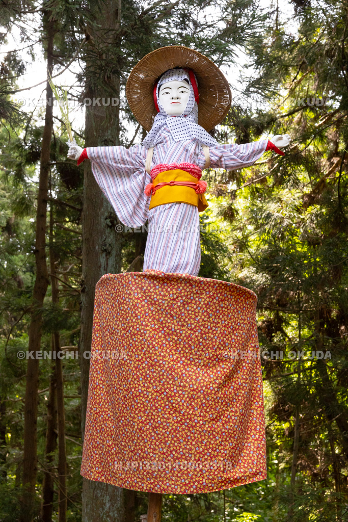 福島県　慶徳稲荷神社　御田植祭　デコ人形（田植人形）