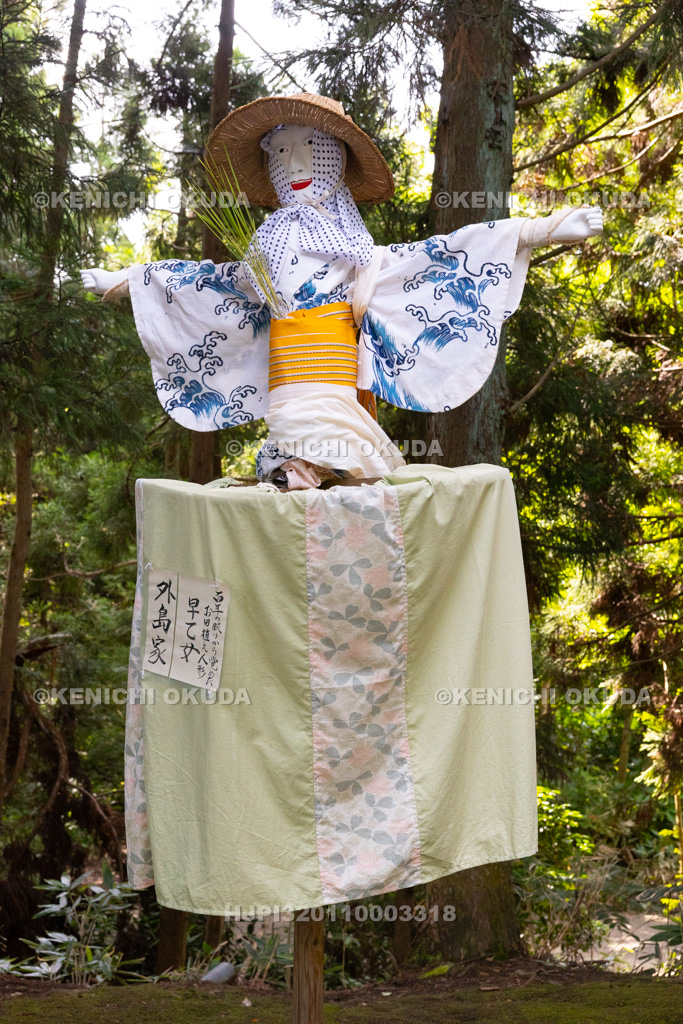 福島県　慶徳稲荷神社　御田植祭　デコ人形（田植人形）