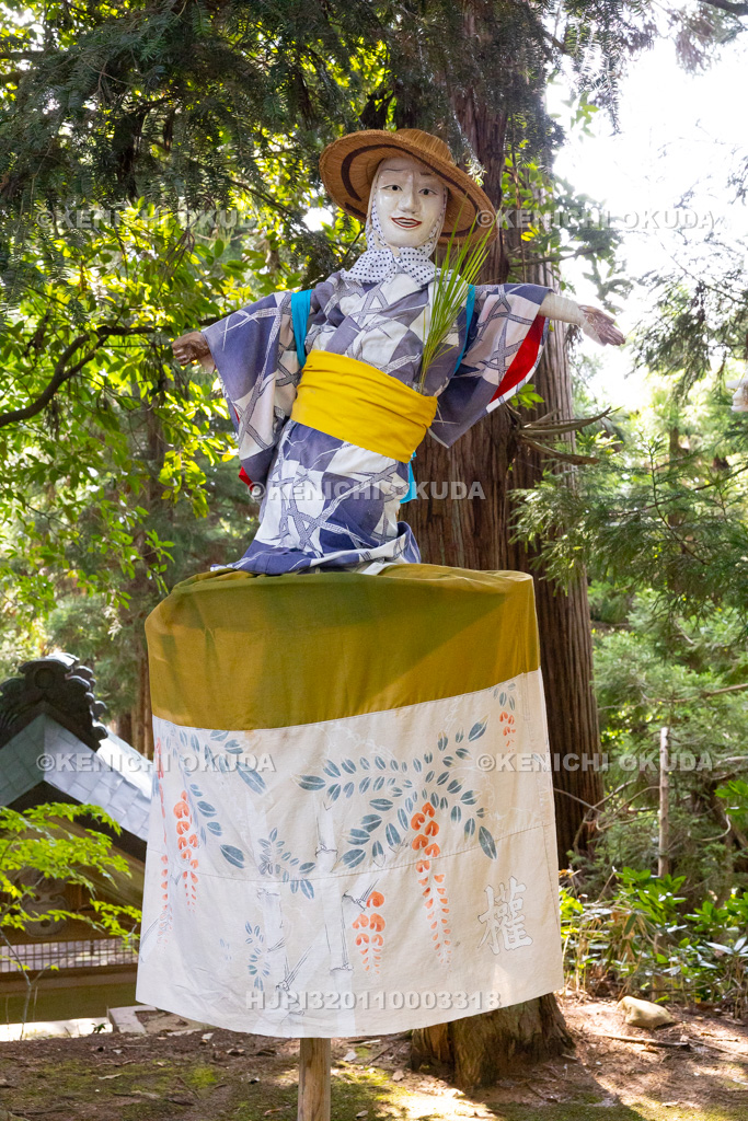 福島県　慶徳稲荷神社　御田植祭　デコ人形（田植人形）