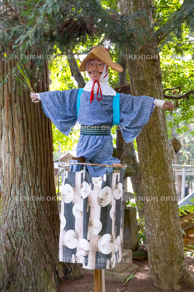 福島県 慶徳稲荷神社 御田植祭 デコ人形(田植人形)