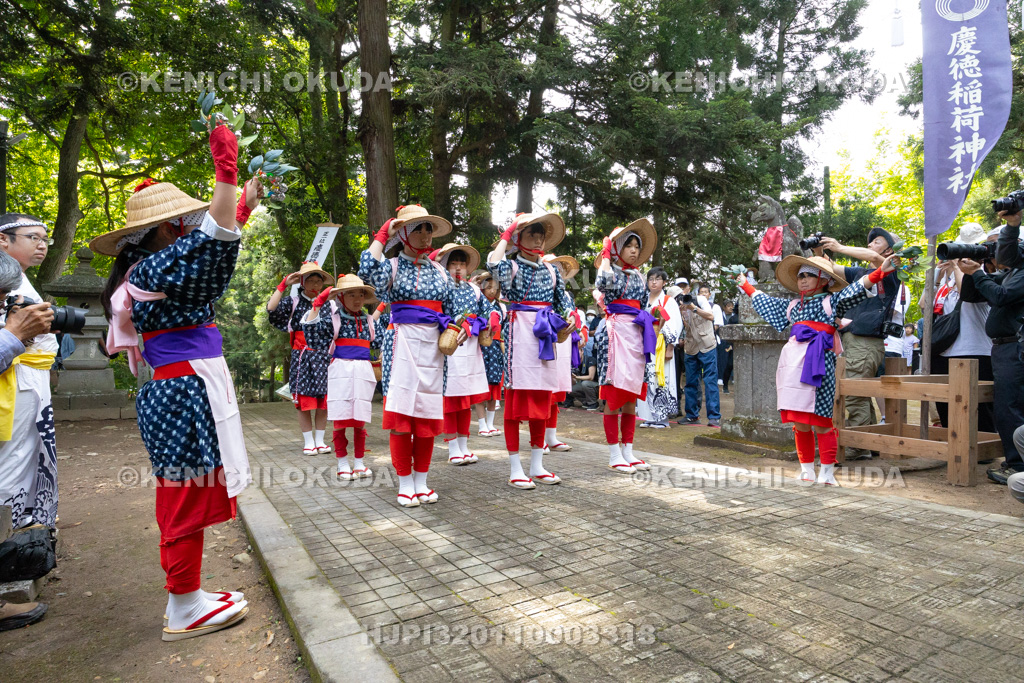 福島県 慶徳稲荷神社 御田植祭 早乙女踊り奉納