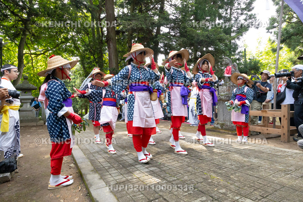 福島県 慶徳稲荷神社 御田植祭 早乙女踊り奉納