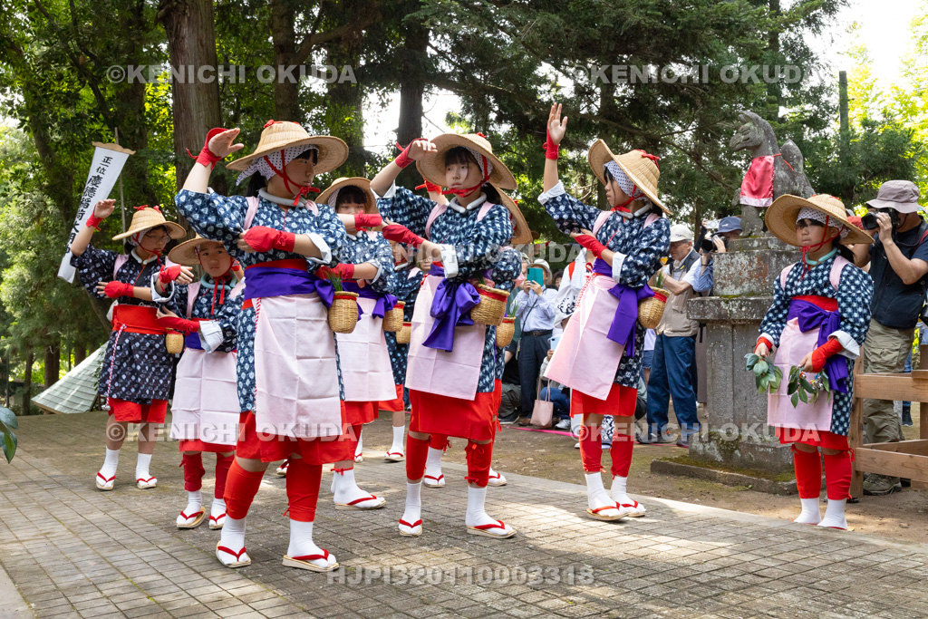 福島県　慶徳稲荷神社　御田植祭　早乙女踊り奉納