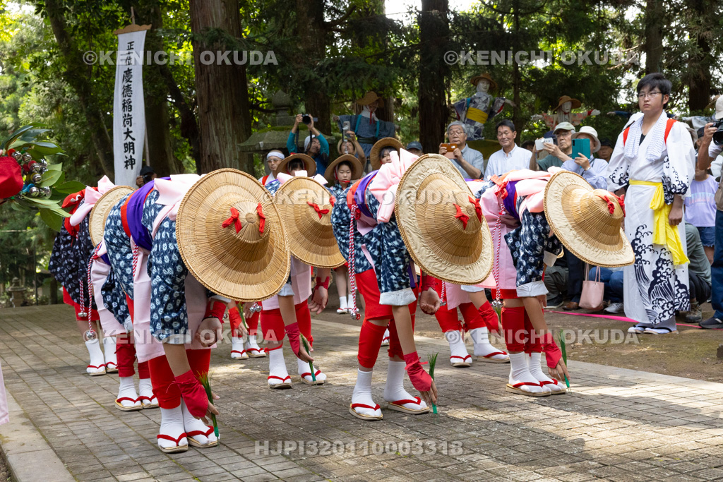 福島県 慶徳稲荷神社 御田植祭 早乙女踊り奉納