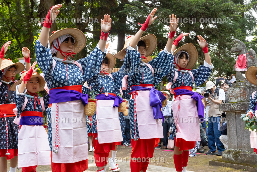 福島県 慶徳稲荷神社 御田植祭 早乙女踊り奉納