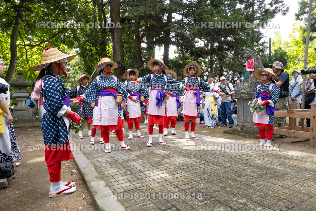福島県 慶徳稲荷神社 御田植祭 早乙女踊り奉納
